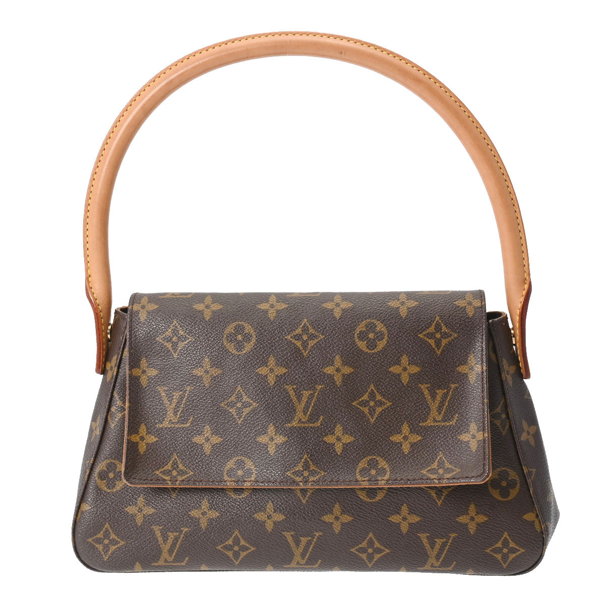 LOUIS VUITTON ルイヴィトン モノグラム ミニルーピング ブラウン M51147 レディース モノグラムキャンバス セミショルダーバッグ ABランク 中古 