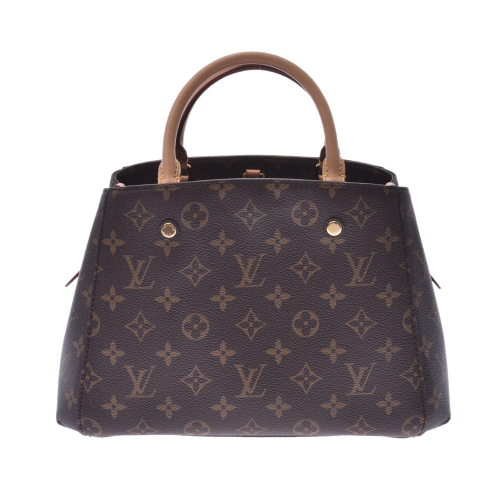 LOUIS VUITTON ルイヴィトン モノグラム モンテーニュBB 2WAYバッグ ブラウン M41055 レディース ハンドバッグ Aランク 中古 