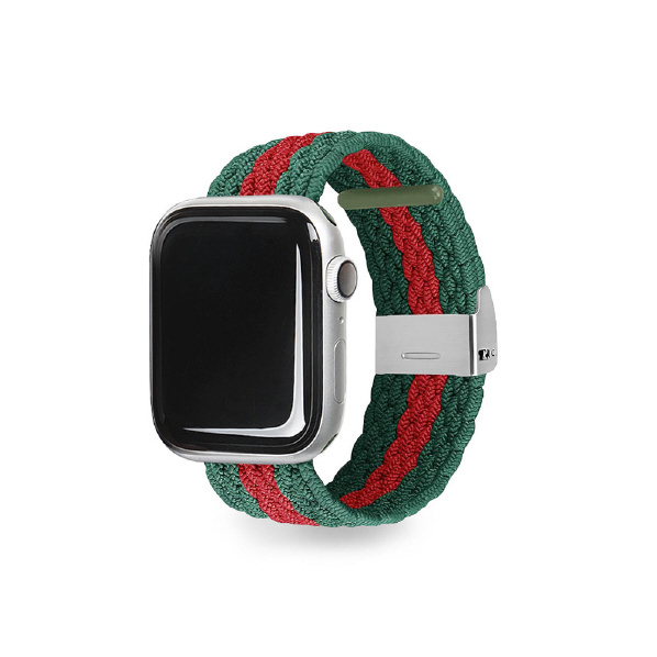 EGARDEN Apple Watch 41/40/38mm用LOOP BAND グリーン&レッド EGD23114AW