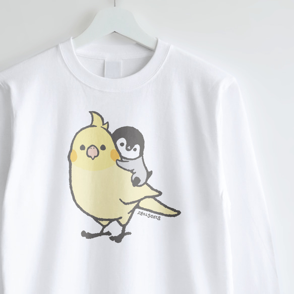 長袖Tシャツ（PETIT BIRD / オカメインコ×ペンギン）