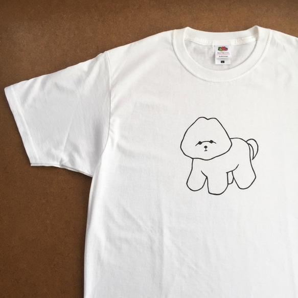 トリミング犬　Tシャツ　white 立ち姿