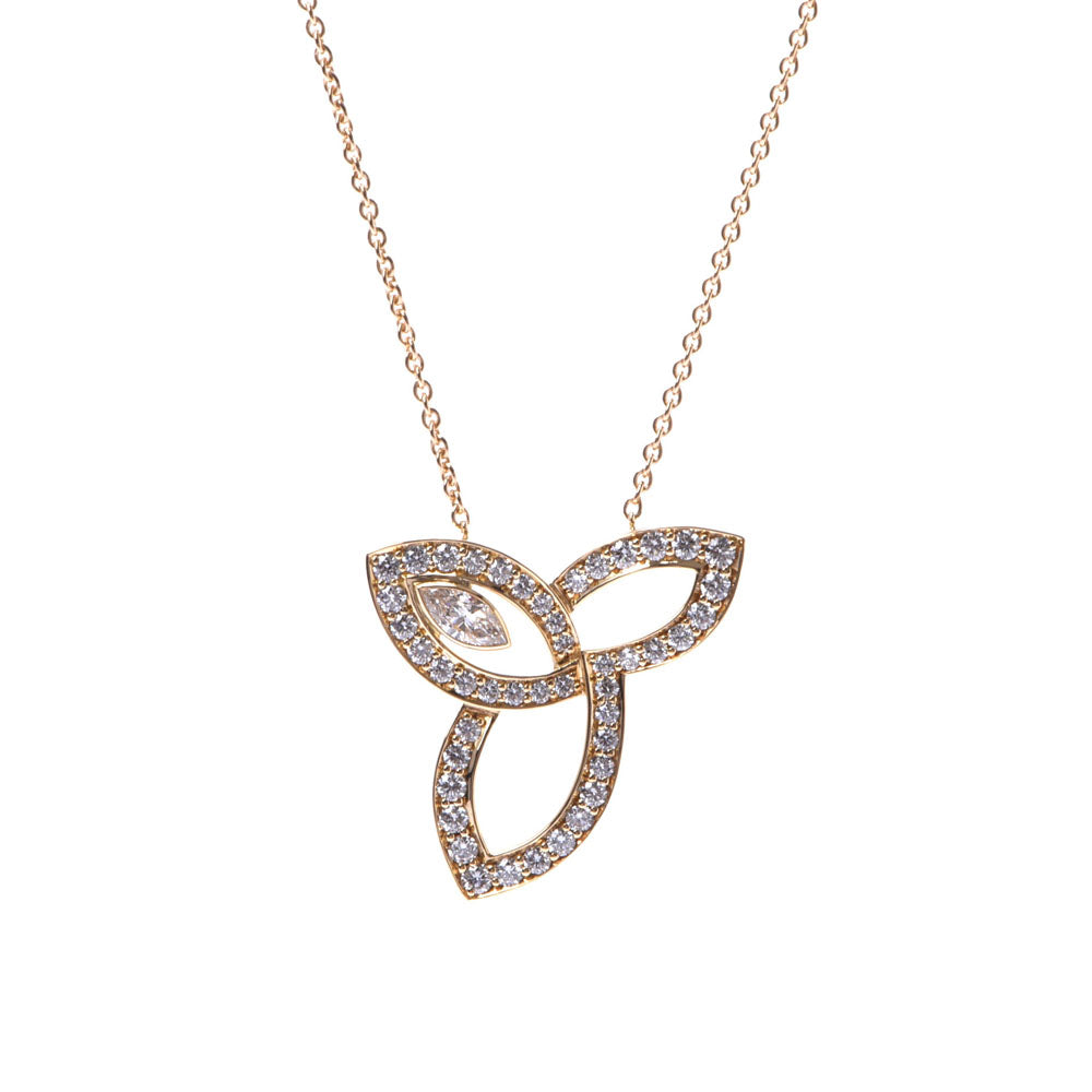 HARRY WINSTON ハリーウィンストン リリークラスター ネックレス レディース K18YG/ダイヤ ネックレス Aランク 中古 