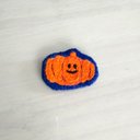 ハロウィンかぼちゃの刺繍ブローチ