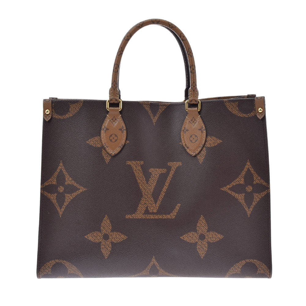 LOUIS VUITTON ルイヴィトン モノグラム リバース オンザゴーMM 2WAY ブラウン M45321 ユニセックス モノグラムキャンバス トートバッグ ABランク 中古 