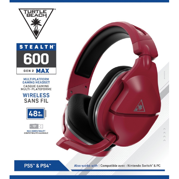 TURTLE BEACH ゲーミングヘッドフォン Stealth 600 Gen 2 MAX ミッドナイトレッド TBS-3172-01