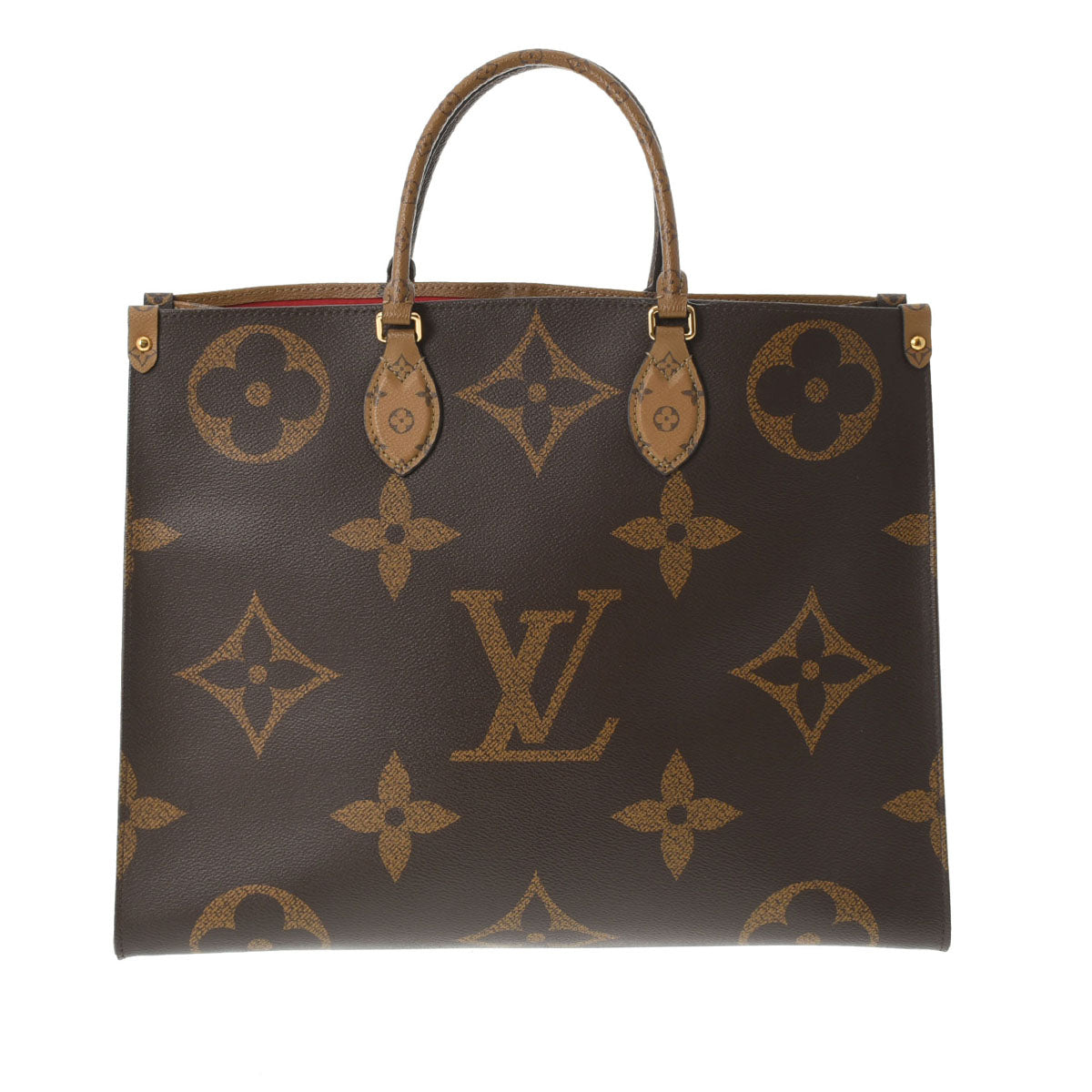 LOUIS VUITTON ルイヴィトン モノグラム ジャイアント オンザゴー GM 旧型 ブラウン M44576 ユニセックス モノグラムキャンバス 2WAYバッグ ABランク 中古 