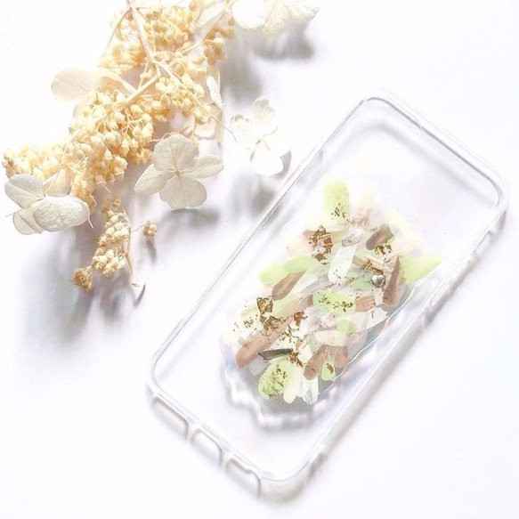 【送料無料】nuance shell pearl art iphone case