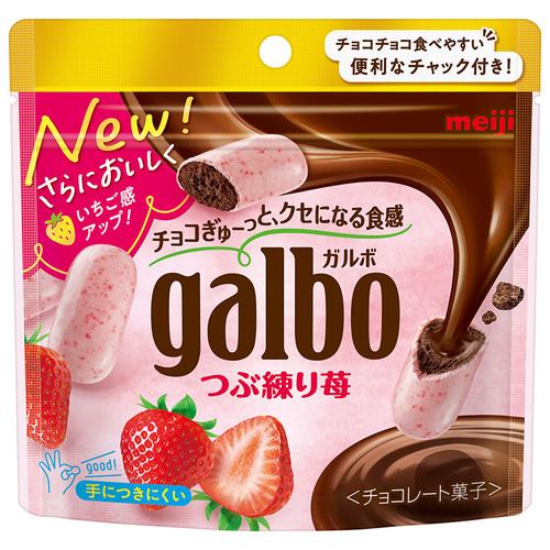 明治 galbo CHOCO ガルボ つぶ練り苺 58g