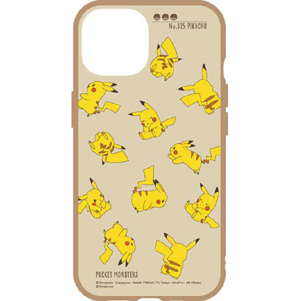 グルマンディーズ iPhone 15/14/13用耐衝撃ケース IIIIFIT ポケットモンスター ピカチュウ POKE-866A