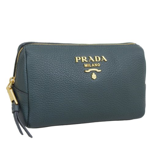 PRADA プラダ VITELLO DAINO ヴィッテロ ダイノ レザー ポーチ コスメ ケース 小物入れ