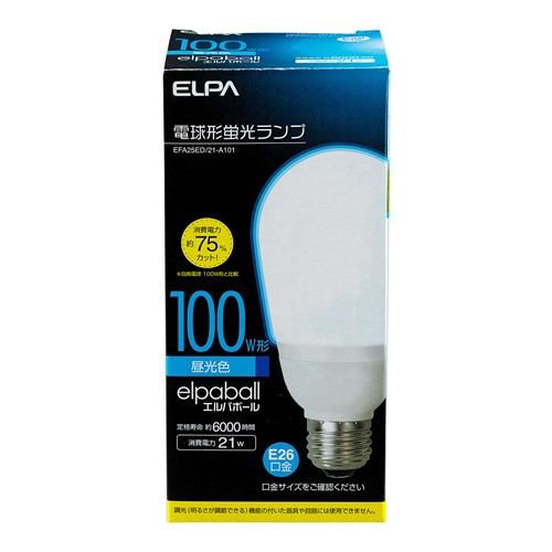 ELPA EFA25ED／21-A101 電球形蛍光灯A形 100W形