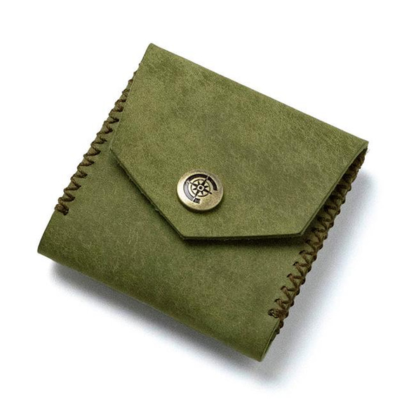 スクエアコインケース [オリーブ] / Square Coin Case [OLIVE]　雑貨　ギフト　レザー