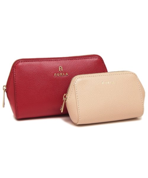 フルラ ポーチ カメリア 化粧ポーチ セット コスメポーチ レッド ベージュ レディース FURLA WE00453 ARE000 2721S