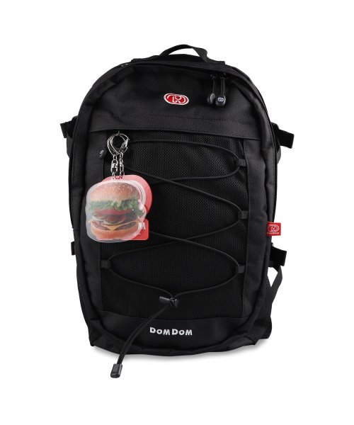 ドムドム DOMDOM リュック バッグ バックパック メンズ レディース 30L 撥水 大容量 BACKPACK ブラック 黒 DM001