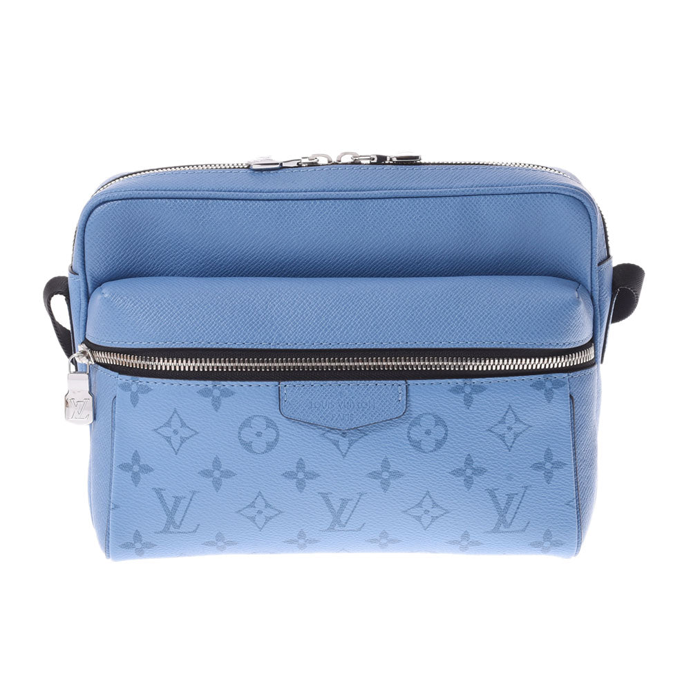 LOUIS VUITTON ルイヴィトン タイガラマ バムバッグアウトドア ブルー シルバー金具 M30748 メンズ タイガレザー/モノグラムキャンバス ショルダーバッグ 未使用 