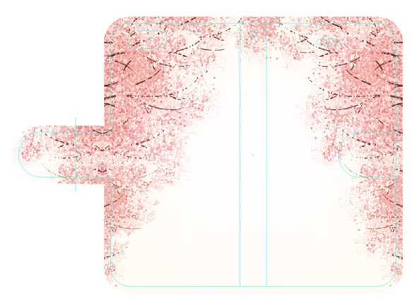 新品送料無料iPhoneケース　手帳型　さくらのアーチ