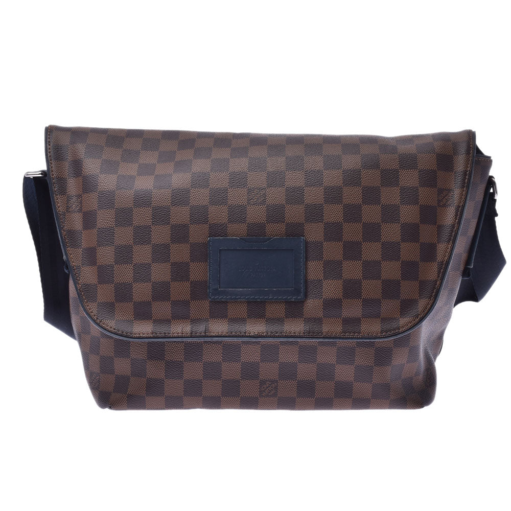 LOUIS VUITTON ルイヴィトン ダミエ スプリンター ブラウン/ネイビー N41254 メンズ ダミエキャンバス ショルダーバッグ Bランク 中古 