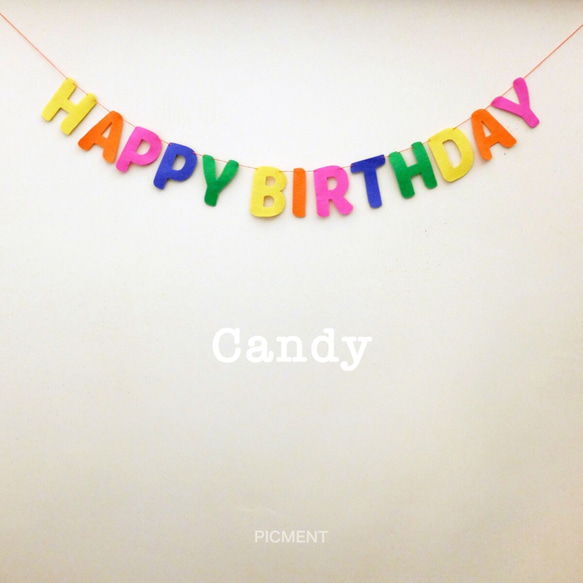 HAPPY BIRTHDAY Candy/キャンディーカラー バースデーレターガーランド