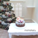 ミニチュア　クリスマス　雪の結晶ケーキ