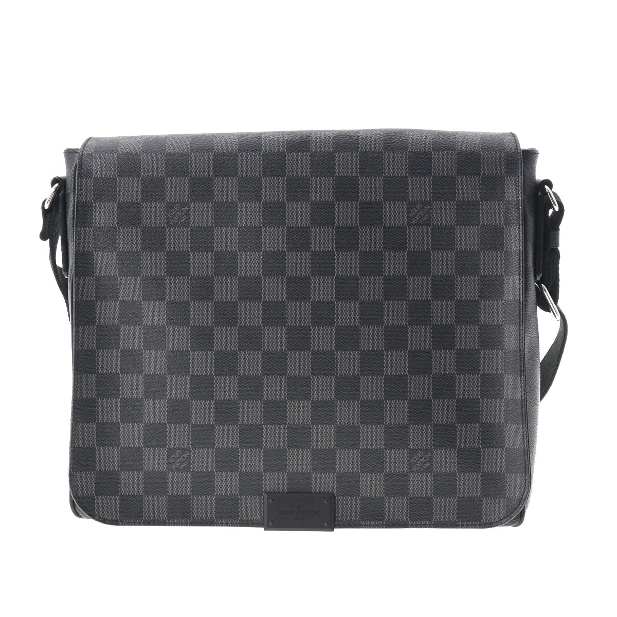 LOUIS VUITTON ルイヴィトン ダミエ グラフィット ディストリクトMM 黒/グレー N41272 メンズ ダミエグラフィットキャンバス ショルダーバッグ ABランク 中古 