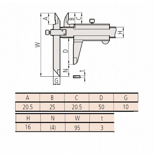 ミツトヨ オフセットノギス (536ー102) 校正証明書+トレサビリティ体系図 【NT10ー20】 NT10-20 1セット（直送品）