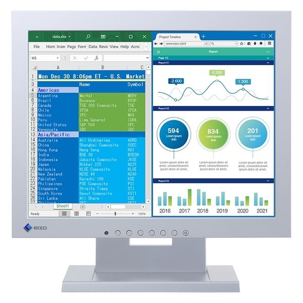 EIZO 15インチカラー液晶モニター セレーングレイ S1504-TGY 1個（直送品）