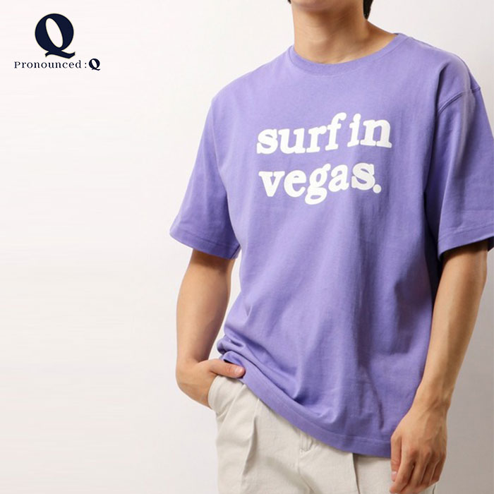 キュー/【QUE　/ キュー】　USAコットン　surfin vegas ロゴ　SURF/サーフT･･･