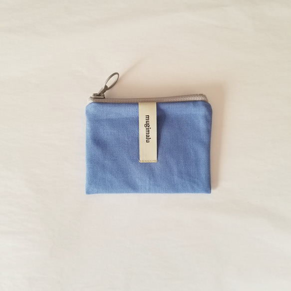 poitto10 11号紀州帆布×typewriter POUCH セレスト