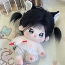 無属性 ぬいぐるみ 20cm 着せ替えぬいぐるみ 黒髪黒い瞳女の子 猫耳少女 綿人形 コットンドール キャラクターぬいぐるみ