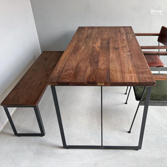 ＼送料無料／[Dining Table (IR_LG_L)]無垢材ダイニングテーブル サイズ選択 アイアン家具-31-