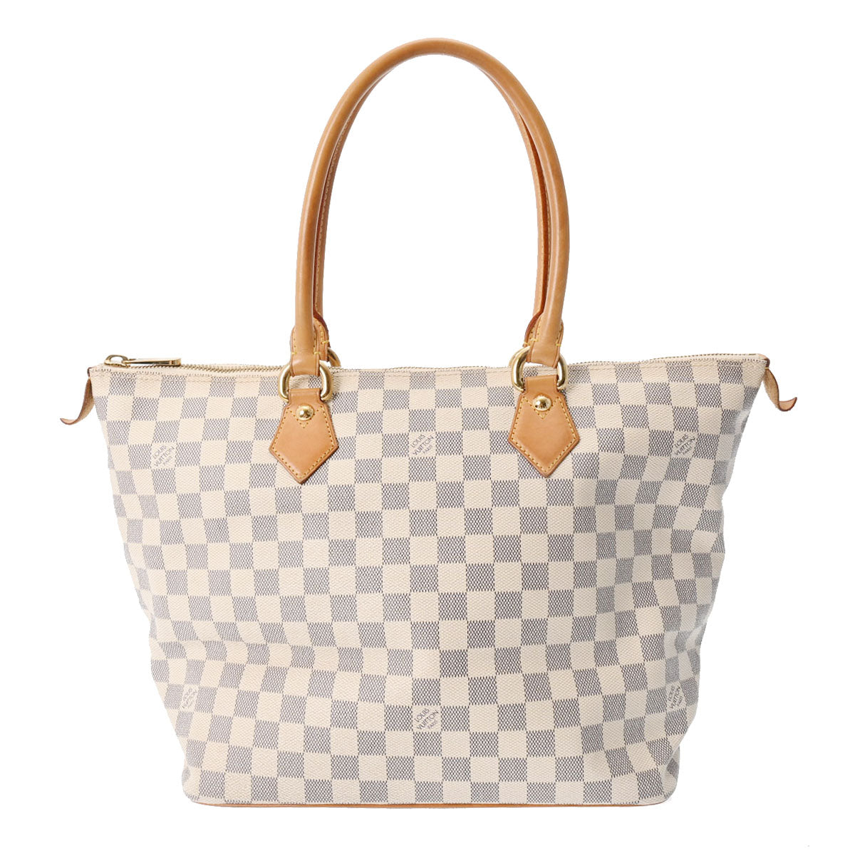 LOUIS VUITTON ルイヴィトン ダミエ サレヤMM トートバッグ 白 N51185 レディース ダミエアズールキャンバス ハンドバッグ Bランク 中古 