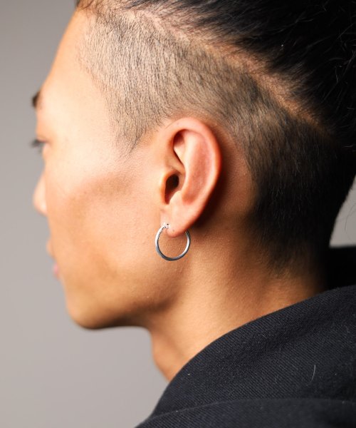 【Al】【PA23001－2】【Pledge】Silver 925 Hoop Earrings(ソロ)