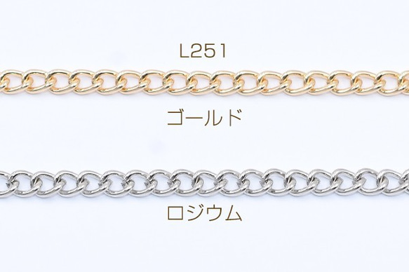 L251-R 6m 鉄製チェーン デザインチェーン ツイスト 5.3mm 3X【2m】