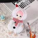 オビツ11服 ob11服 クリスマス 小さな雪だるま 雪だるまセット スカーフ ねんどろいどどーる ドール衣装 ドール服 ob11 1/12サイズbjd服