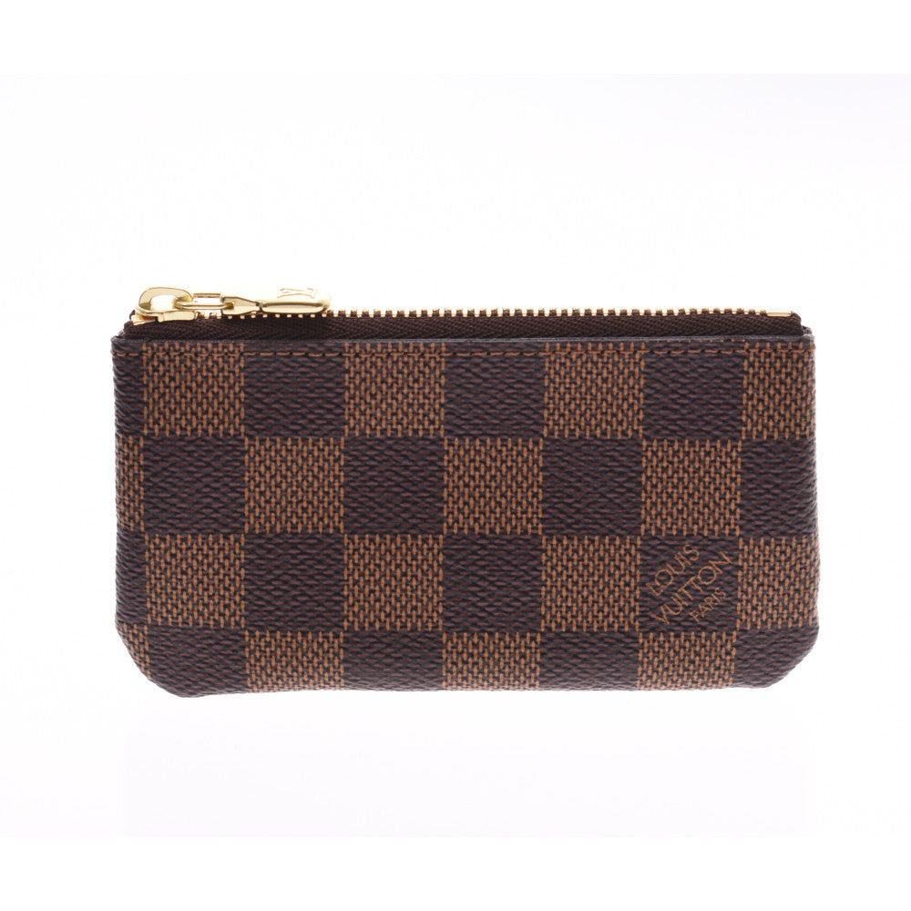 LOUIS VUITTON ルイヴィトン ダミエ ポシェットクレ キーリング付小銭入れ ブラウン N62658 ユニセックス ダミエキャンバス コインケース Aランク 中古 