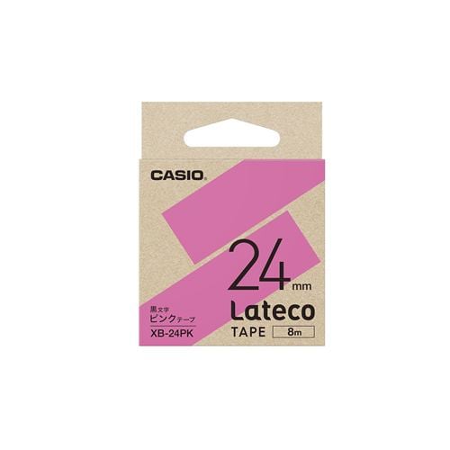 カシオ計算機 XB-24PK LATECOテープ ピンク