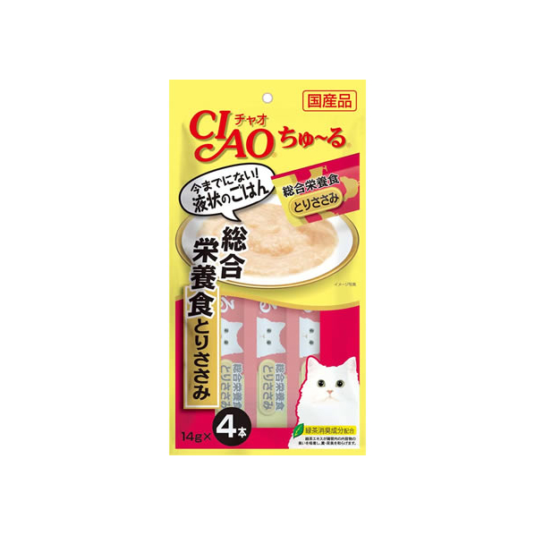 いなば CIAO ちゅーる総合栄養食 とりささみ 14g×4本 F032697-SC-148