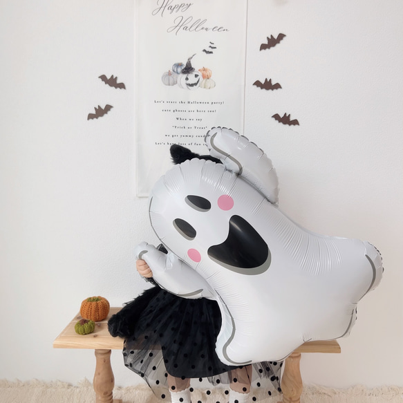 O_003【 Halloween balloon OBAKE 】 お化け バルーン 風船 撮影 アイテム 撮影小物