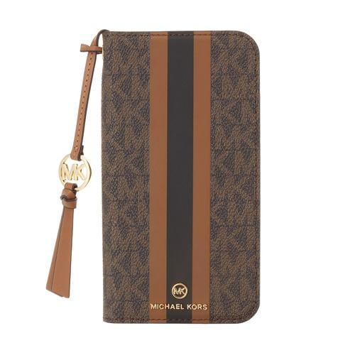 MICHAEL KORS MKSTTCBRWFLIP2261 iPhone 14用スマートフォンケース [ Brown ] ブラウン