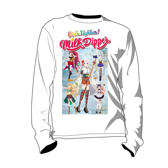 Milk Dipper ミルクディッパー Tシャツ 長袖  メンズ レディース アニメ ファイター【Sayaka】