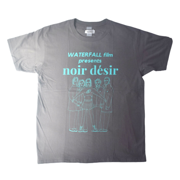 架空の フランス映画『Noir Desir ノワール・デジール』Tシャツ  チャコール　Mサイズ　WATERFALL