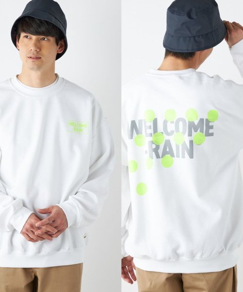 【SHIPS any別注】Welcome－rain: NEON RAINDROPS プリント スウェット