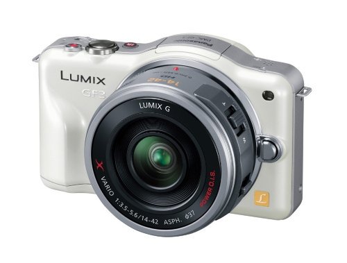 Panasonic ミラーレス一眼カメラ LUMIX GF3 電動ズームキット シェルホワイト DMC-GF3X-W【中古品】