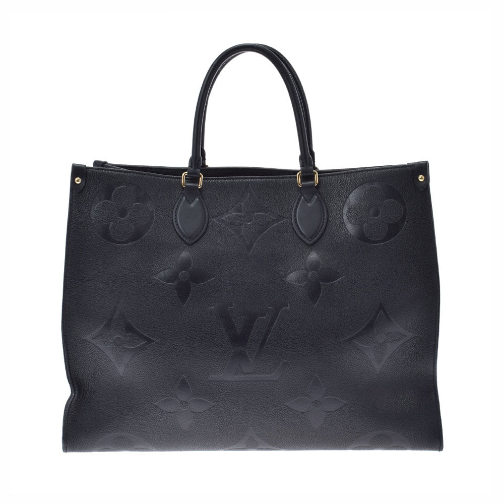 LOUIS VUITTON ルイヴィトン モノグラム アンプラント オンザゴーGM 黒 M44925 ユニセックス レザー 2WAYバッグ ABランク 中古 