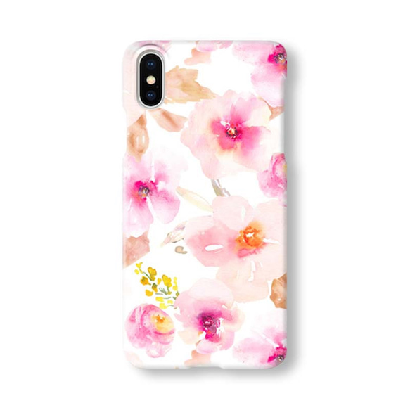 Pink Flowers♡ (003) スマホケース iPhone12 iPhoneXR 8 8Plus 多機種対応