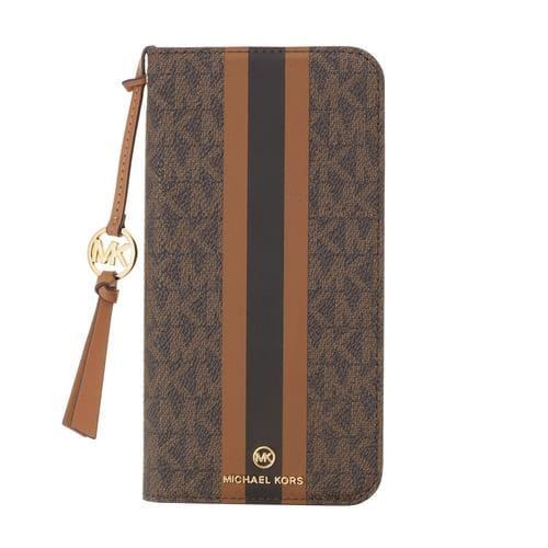 MICHAEL KORS MKSTTCBRWFLIP2261M iPhone 14 Max用スマートフォンケース [ Brown ] ブラウン