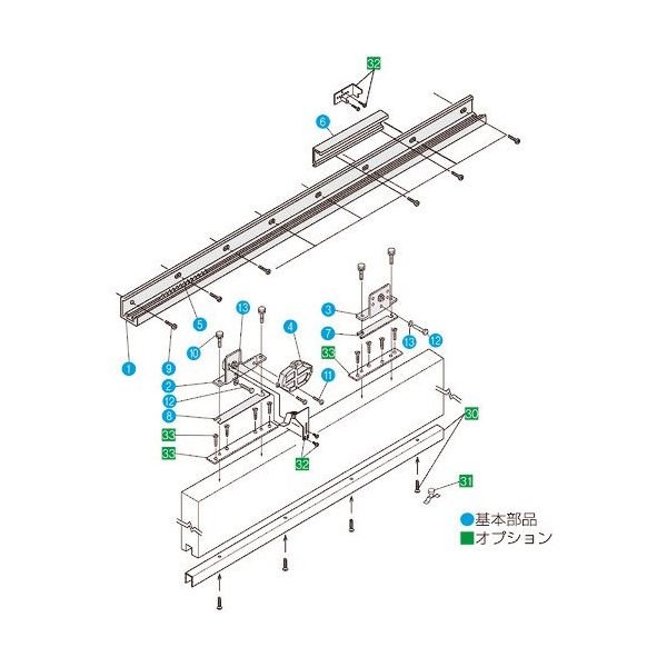 ダイケン スライデックス 傾斜レールタイプ(自閉式) HCSー5015T型 左引き用 HCS-5015TL 1セット 162-1943（直送品）