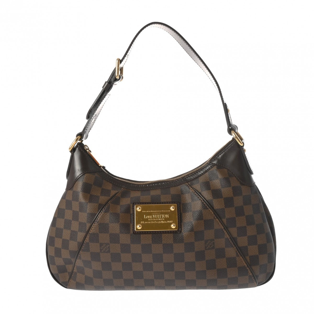 LOUIS VUITTON ルイヴィトン ダミエ テムズ GM ブラウン N48180 レディース ダミエキャンバス セミショルダーバッグ ABランク 中古 