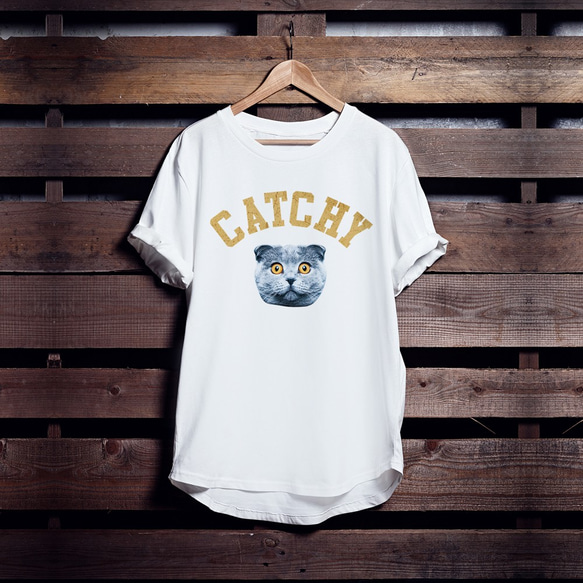 カレッジねこTシャツ「CATCHY CATS」