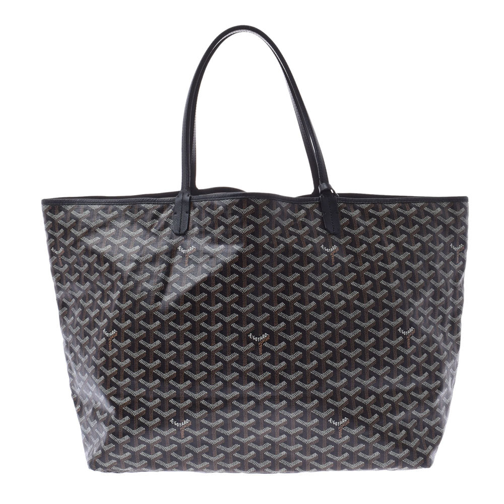 GOYARD ゴヤール サンルイGM  黒 ユニセックス PVC/レザー トートバッグ ABランク 中古 